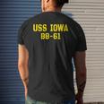 Iowa Battleship Veteran Warship Bb61 Father Grandpa Dad Son For Women Men's Back Print T-shirt Gifts for Him