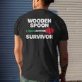 Italian Family - Funny Wooden Spoon Survivor Mens Back Print T-shirt Gifts for Him