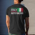 Italy Italian Flag Formula Car Auto Racing Race Fan Mens Back Print T-shirt Gifts for Him