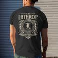 It's A Lathrop Thing You Wouldn't Understand Name Vintage Men's T-shirt Back Print Gifts for Him