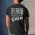 It's No Sin To Get My Sauce Bbq Smoker Barbecue Grill Men's T-shirt Back Print Gifts for Him