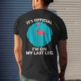 Its Official Im On My Last Leg Ampu Funny Wheelchair Mens Back Print T-shirt Funny Gifts