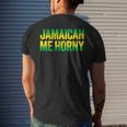 Jamaican Me Horny Caribbean Party Men's T-shirt Back Print Gifts for Him