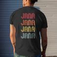 Jana Name Personalized Retro Vintage 80S 90S Birthday Men's Back Print T-shirt Gifts for Him