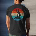 Jiu Jitsu Player Silhouette Vintage Retro Sunset Men's T-shirt Back Print Gifts for Him