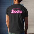 My Job Is Books Retro Pink Style Reading Books Men's T-shirt Back Print Gifts for Him