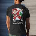 Johnson Name Gift Santa Johnson Mens Back Print T-shirt Gifts for Him