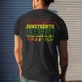 Junenth 1865 Black Pride Celebrating Black Freedom Gifts Mens Back Print T-shirt Gifts for Him