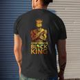 Junenth Black King Melanin Dad Fathers Day Black Afro Mens Back Print T-shirt Gifts for Him