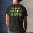 Junenth Black King Melanin Dad Fathers Day Black Pride Mens Back Print T-shirt Gifts for Him