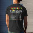 Junenth Black King Nutritional Facts Melanin Men Fat Mens Back Print T-shirt Gifts for Him
