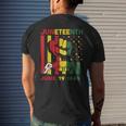 Junenth Celebrating Black Freedom 1865 African American Mens Back Print T-shirt Gifts for Him