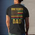 Junenth Dad 1865 Family Black African Father Daddy Papa Mens Back Print T-shirt Gifts for Him