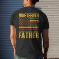 Junenth Father 1865 African Family Black Dad Daddy Papa Mens Back Print T-shirt Gifts for Him