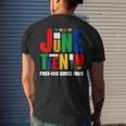 Junenth Free-Ish Since 1865 Celebrate Black History Mens Back Print T-shirt Gifts for Him