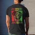 Junenth Is My Independence Day Black Queen Black Pride Mens Back Print T-shirt Gifts for Him
