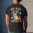 Just A Girl Who Loves Corgis Corgi Dog Corgi Lover Gift Mens Back Print T-shirt Gifts for Him