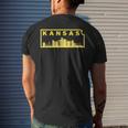 Kansas City Skyline & Map Kc Pride Gift Mens Back Print T-shirt Gifts for Him