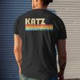 Katz Surname Funny Retro Vintage 80S 90S Birthday Reunion 90S Vintage Designs Funny Gifts Mens Back Print T-shirt Gifts for Him