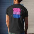 Kawaii Axolotl Pile Bisexual Pride Flag Bi Lgbtq Men's T-shirt Back Print Gifts for Him