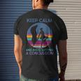 Keep Calm And Avoid Getting A Concussion Retro Color Guard Men's T-shirt Back Print Gifts for Him