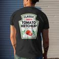 Ketchup Costume Matching Couples Groups Halloween Ketchup Men's T-shirt Back Print Gifts for Him
