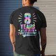 Kids 8Th Birthday Gift Idea Tiedye 8 Year Of Being Awesome Mens Back Print T-shirt Gifts for Him