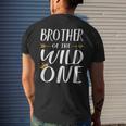 Kids Funny Brother Of The Wild One Thing 1St Birthday Funny Gifts For Brothers Mens Back Print T-shirt Gifts for Him
