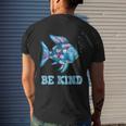 Be Kind Rainbow Fish Teacher Life Teaching Back To School Men's T-shirt Back Print Gifts for Him
