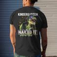 Kindergarten Nailed ItRex Dinosaur Graduation Cap Gown Men's Back Print T-shirt Gifts for Him