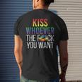 Kiss Whoever The F Fuck You Want Gay Lesbian Lgbt Mens Back Print T-shirt Gifts for Him