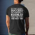 Koehler Funny Surname Family Tree Birthday Reunion Idea Mens Back Print T-shirt Gifts for Him
