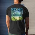 Kona Hawaii Beach Summer Matching Family Palms Tree Summer Funny Gifts Mens Back Print T-shirt Gifts for Him