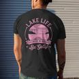 Lake Life Because Beaches Be Salty Lake Life Dad Family Trip Funny Gifts For Dad Mens Back Print T-shirt Gifts for Him