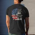 Land Of The Free Because Of The Brave 4Th Of July Mens Back Print T-shirt Gifts for Him
