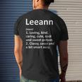 Leeann Definition Personalized Name Funny Birthday Gift Idea Definition Funny Gifts Mens Back Print T-shirt Gifts for Him