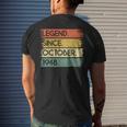 Legend Since October 1948 75 Years Old 75Th Birthday Men's T-shirt Back Print Gifts for Him