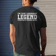 Legend Personal Name Funny Legend Mens Back Print T-shirt Gifts for Him