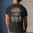 Legends Were Born In July 1959 62Nd Birthday Gift Mens Back Print T-shirt Gifts for Him