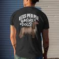 Less People More Dogs Afghan Hound Dogs Mens Back Print T-shirt Gifts for Him