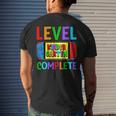 Level Complete Kindergarten Video Game Last Day Of School Mens Back Print T-shirt Gifts for Him