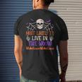 Most Likely To Live In The Woods Spooky Skull Halloween Men's T-shirt Back Print Gifts for Him