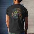 Lion Colorful Lions King Of Animals From Africa Mens Back Print T-shirt Gifts for Him