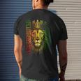 Lion Junenth African American Freedom Black History Mens Back Print T-shirt Gifts for Him