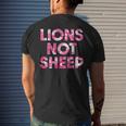 Lions Not Sheep Pink Camo Camouflage Men's Back Print T-shirt Gifts for Him