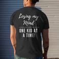 Losing My Mind One Kid At A Time Funny Parent Mens Back Print T-shirt Gifts for Him