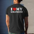 I Love My Girlfriend I Heart My Girlfriend Red Heart Men's Back Print T-shirt Gifts for Him