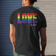 Love Is Love Lgbt Gay Lesbian Pride Colors Lgbtq Ally Mens Back Print T-shirt Gifts for Him