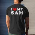 I Love My Sam I Heart My Sam Mens Back Print T-shirt Gifts for Him