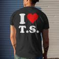 I Love TS Men's T-shirt Back Print Gifts for Him